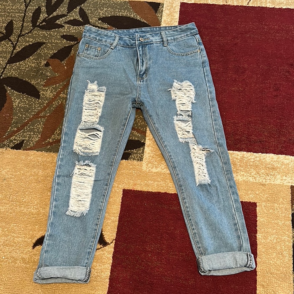 Blue Ripped Jeans - Picture 1 of 12